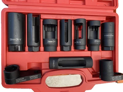 10-Piece Oxygen Sensor Socket Wrench Set with Plastic Carry Case – Universal Aut - image 1 of 4