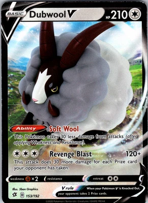 Dubwool V 153/192 SWSH02: Rebel Clash Ultra Rare - LP - Image 1 of 2