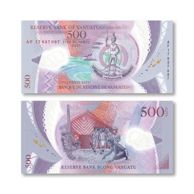 Vanuatu 500 Vatu, 2017, Polymer, B209a, P18, UNC - Image 1 of 2