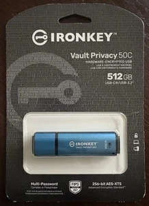 Kingston IronKey Vault Privacy 50C 512 Go matériel crypté USB - Photo 1/1