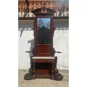 Antique Victorian Renaissance Revival Hall Tree - Picture 1 of 24