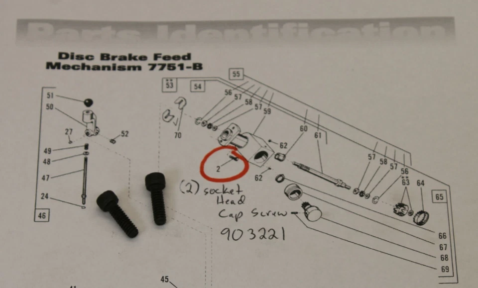 Tornillos Ammco 903221 para caja de cambios 90* para torno de freno 4000 (par de 2) Foto 1 de 1