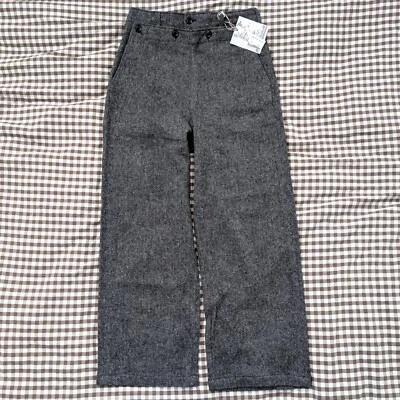 Pantalones marineros Engineered Garments lana espiga, talla 1 (30x27), gris Foto 1 de 4