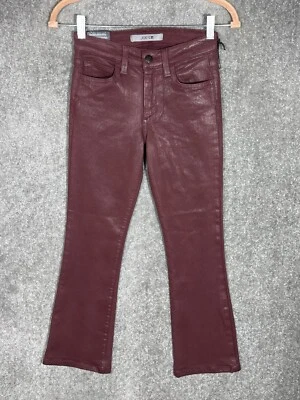 Joes Mid Rise Crop Boot Jeans Women Size 23 Coated Marsala Stretch Pockets New - Image 1 of 4
