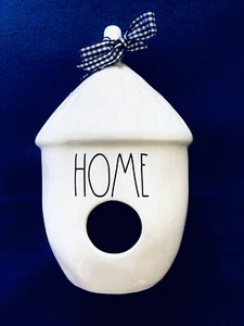 Rae Dunn von Magenta "Home" Verbiage Vogelhaus in Eichelform, weiß, neu ohne Etikett - Bild 1 von 1