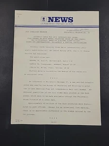 US Stamps USPS News Release Cancels for the 1976 International Philatelic Exhib - Picture 1 of 13