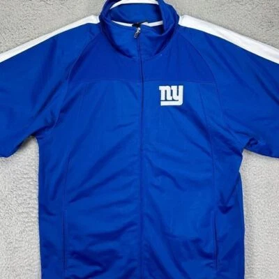 Chaqueta New York Giants Niños XL 18-20 Azul Fútbol Cremallera Completa Atlética NFL Juvenil Foto 1 de 4