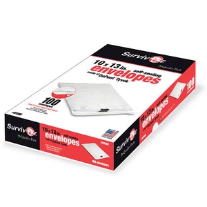 Quality Park Tyvek Envelopes, 10" x 13", White, Box Of 100 - Picture 1 of 8