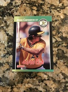 1989 Donruss Jose Canseco #643 40/40 Club 1988 Leaf MLB Baseball Card - Picture 1 of 2