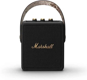 Marshall Stockwell II Portable Bluetooth Speaker - Black and Brass - Picture 1 of 5