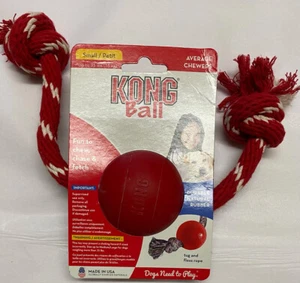 KONG Ball with rope RED SM - Picture 1 of 1