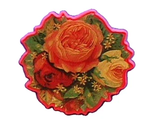 Hallmark PIN Valentines Vintage ROSES VICTORIAN Romance Flowers 1989 Brooch - Picture 1 of 2