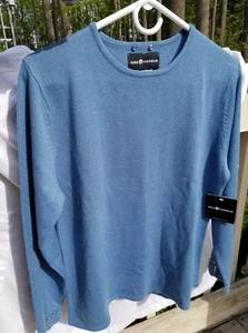 Sag Harbor NEW Medium Women's Muted Blue New w/ tags Crochet Cuff Soft Classic  - Picture 1 of 4