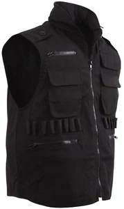 Black Military Tactical Ranger Vest With Hood Rothco 7557 Brand New - Picture 1 of 3