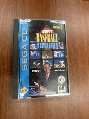 ESPN Baseball Tonight  (Sega CD, 1994) Complete Tested Good Working Free Ship - Image 1 of 4