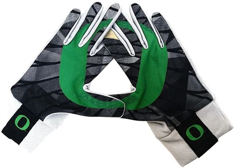 Nike Oregon Ducks Stadium Tech Gloves - Size Large  GF0438 079, (Gray-Green) Cover