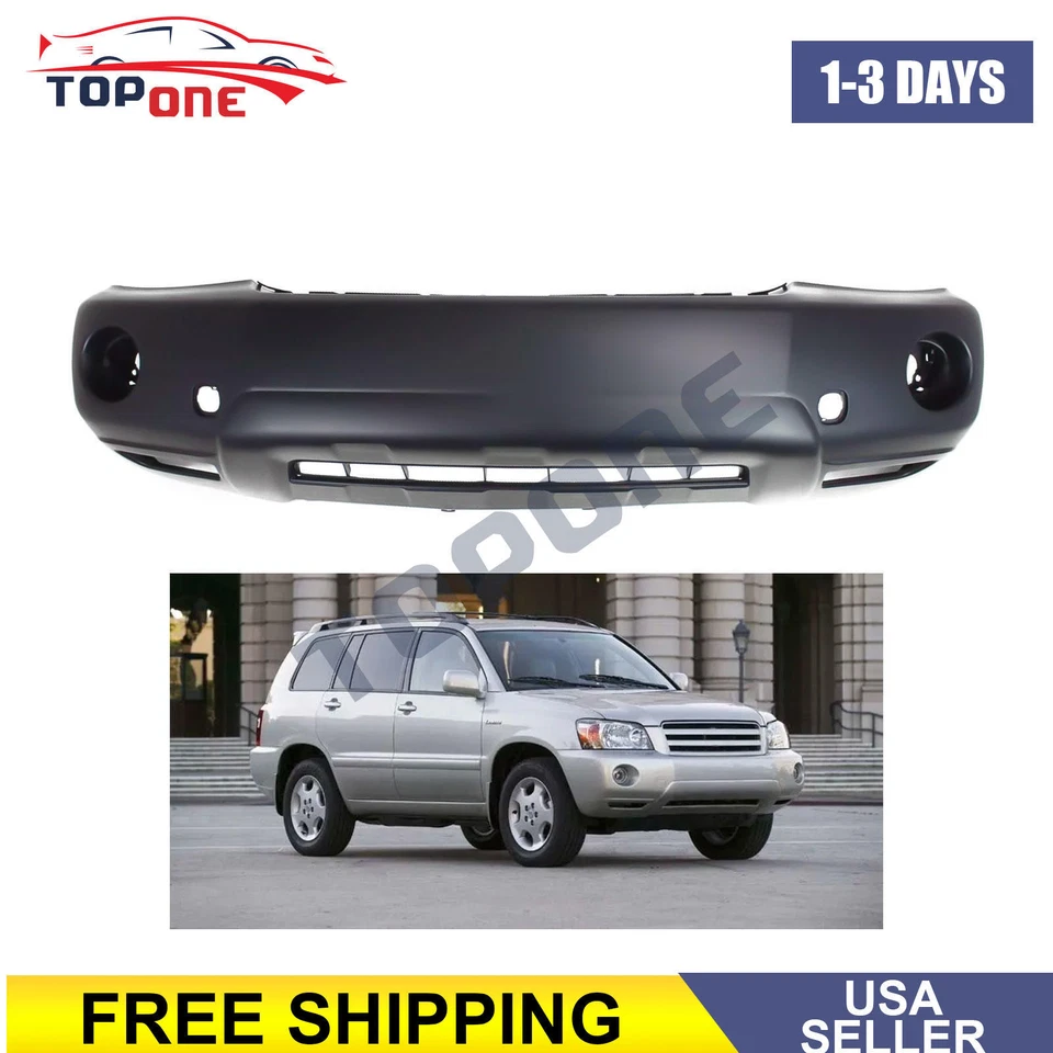 Primed Front Bumper Cover Replacement For 2004-2007 Toyota Highlander 5211948917 - Imagem 1 de 4