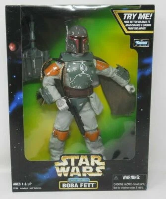 ELECTRONIC BOBA FETT ( 12" ) STAR WARS ((( PHRASES & SOUNDS )))) ACTION FIGURE - Image 1 of 4
