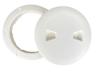 Marine Boat White Plastic Deck Plate 6"D Waterproof Inspection Bayonet Type - Bild 1 von 8