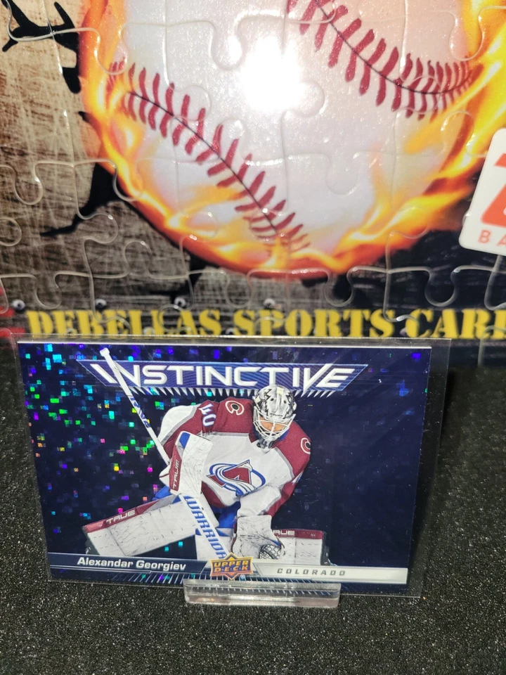 2023-24 Upper Deck Series 2 Hockey Instinctive Blue Sparkle ALEXANDER GEORGIEV - Image 1 of 2