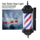 (UK Plug 220V)LED Hair Salon Sign Light Vintage Outdoor Rotating Pole Light CMM