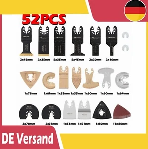 52tlg Oszillierende Sägeblatt Multifunktionswerkzeug Zubehör Set für Multitool - Bild 1 von 14