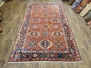 Antique handwoven authentic traditional herize design size 8x11ft cir1920s - Picture 1 of 11