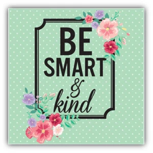 Adesivo decalcomania paraurti auto slogan Be Smart And Kind - "TG." - Foto 1 di 1
