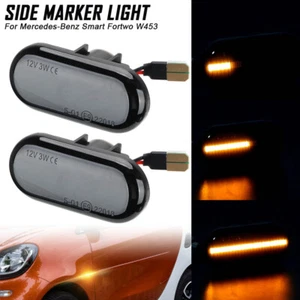 Pair Dynamic Sequential LED Side Marker Light For Nissan Benz Smart Opel Renault - Picture 1 of 12