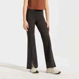Girls Flare Pants Front Split Yoga Pants Kids Dance Bell Bottoms Casual Trousers - Picture 1 of 9