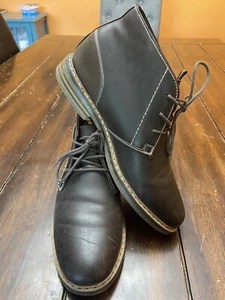 Steve Madden M-Edict Brown Faux Leather Ankle High Shoes Mens Size 8.5M 910727 - Picture 1 of 7