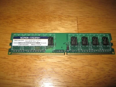1GB DDR2-667 PC5300 Memory Stick, Super Talent - Image 1 of 2