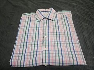 Turnbull & Asser Gingham Button-up L/S Lightweight Dress Shirt SZ 15 1/2-39 - Picture 1 of 14