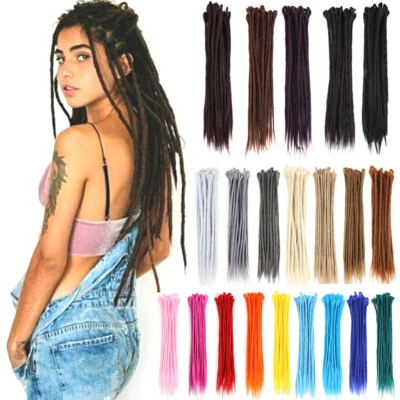 Dreadlocks coloridos extensões tranças sintéticas de crochê reggae dreads locs falso - Imagem 1 de 4
