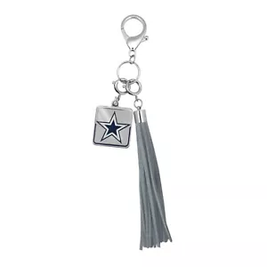 Dallas Cowboys Women Grey Tassel Purse Charm NFL Licensed by Little Earth New - Picture 1 of 1