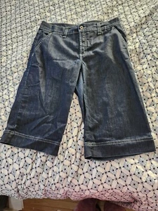 KAREN KANE Denim Women Blue Mid Rise Cropped Jeans Pants Capri Size 10 - Picture 1 of 9