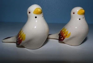 Vintage Hand painted Dove or Love Birds Salt and Pepper Shaker Set. - Picture 1 of 5