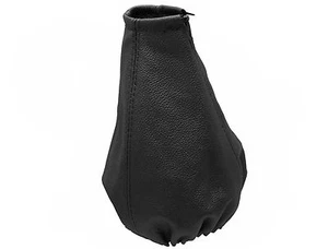 DAEWOO ESPERO (1991-1999) Cuffia Leva Cambio 100% Pelle Nera - Picture 1 of 1