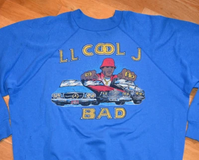 *1980's LL COOL J* vtg rap hip-hop concert sweatshirt shirt Rare! (XL) Def Jam - Image 1 of 4