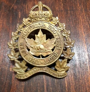 CANADIAN LAKE SUPERIOR SCOTTISH REG'T CAP BADGE - Picture 1 of 4