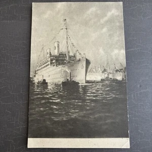 Antique Greytone Postcard SHIP Swedish American Ocean Liners Kungsholm Gripsholm - Picture 1 of 3