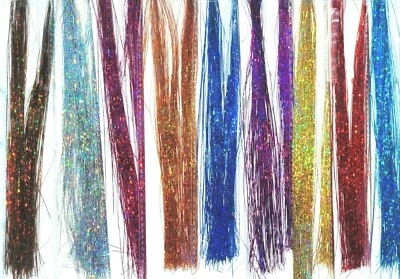HOLOGRAPHIC FLASHABOU - Fly Tying Materials - Tinsel Flash Material - 14 COLORS - Image 1 of 4