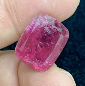 25.57 CRT Rubelite Tourmaline Natural Earth MinedUnheated Faceted - Picture 1 of 5