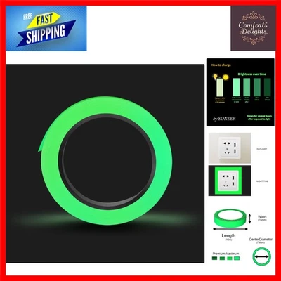 Waterproof Green Fluorescent Warning Tape - Easy to Install, 10m Luminous Design - Image 1 of 4