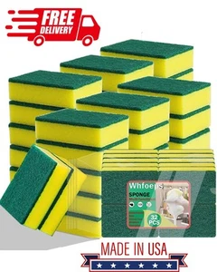 32 Pack Scrub Scrubbing Sponges Kitchen Cleaning Non-Scratch Stove Dish Sponge - Picture 1 of 9