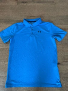Under Armour Short Sleeve Loose Fit Polo Shirt Blue Boys Youth XL - Picture 1 of 1