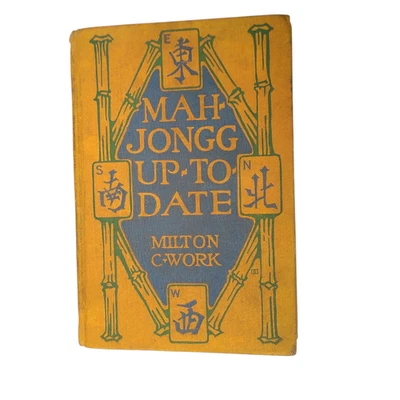 Mah Jongg Up to Date 1924 1st Edition Milton C Work Antique Vintage Book Flaws Foto 1 de 4