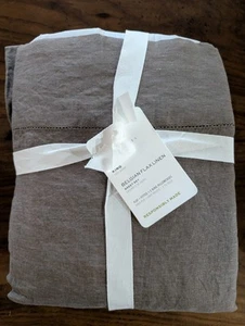 POTTERY BARN Belgian Flax Linen Sheet Set - King - Cafe Noir -NWT - Picture 1 of 3