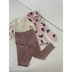 Conjunto de pantalones suéter con capucha rosa Zara para niños Headquarters & Dunnes Stores niñas talla 6 - Imagen 1 de 7