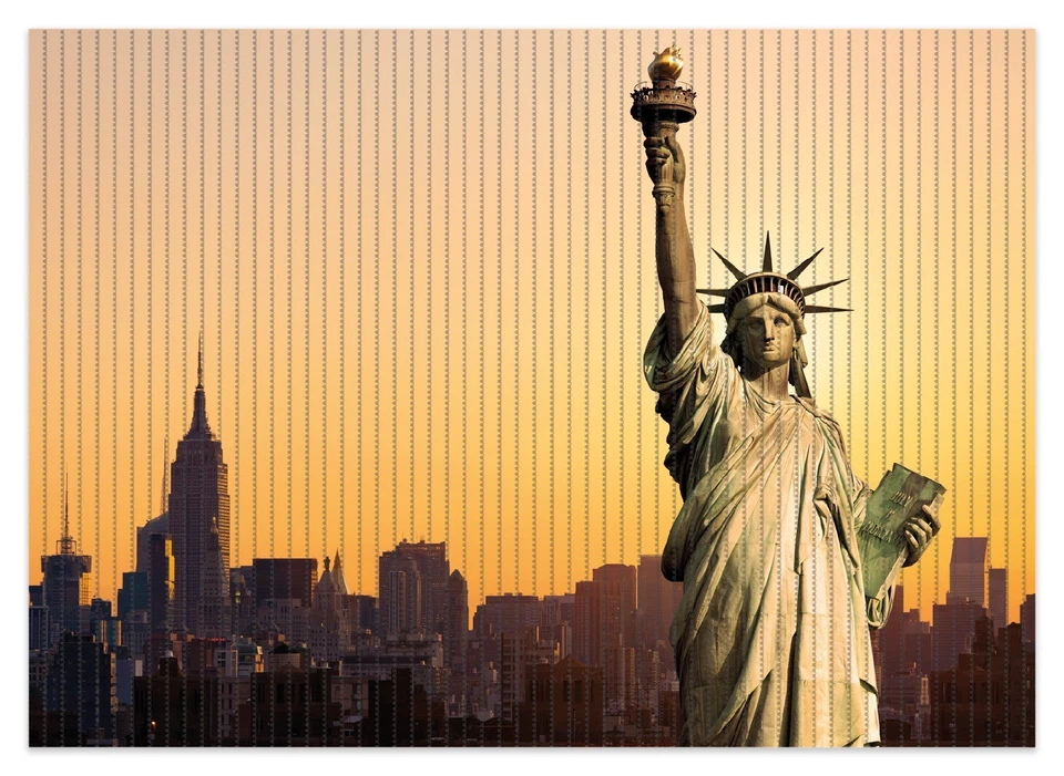 Wallario Duschmatte Bad Teppich Vorleger Freiheitsstatue New York USA Liberty - Bild 1 von 1